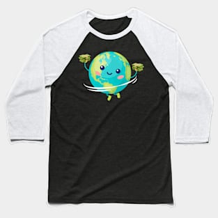 Earth Holding Cash – Human Spaceflight Cosmonaut Profit Baseball T-Shirt